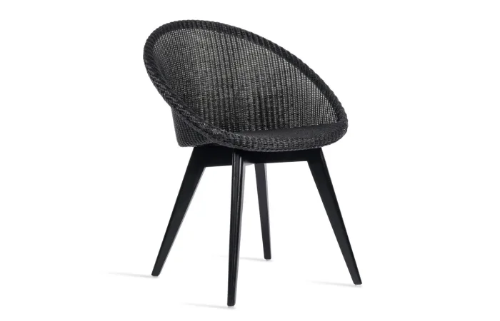 Joe dining chair wood base black 01