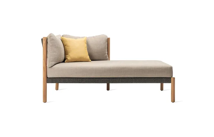 lento modular chaise lounge with cushion (left)