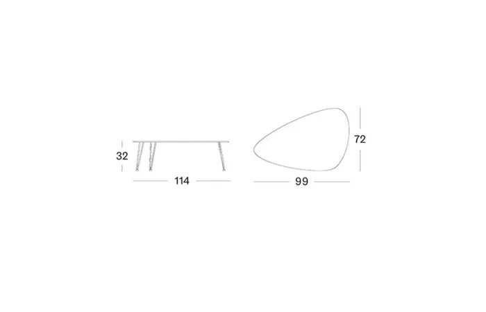 Rozy coffee tables dimensions