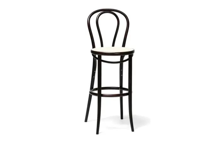 18 Barstool Bent wood Cane seat 01