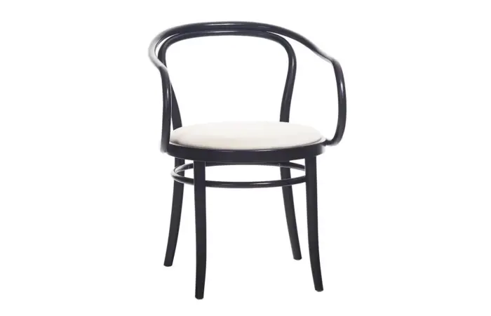 30 Chair Bent Wood Black Upholstery 07