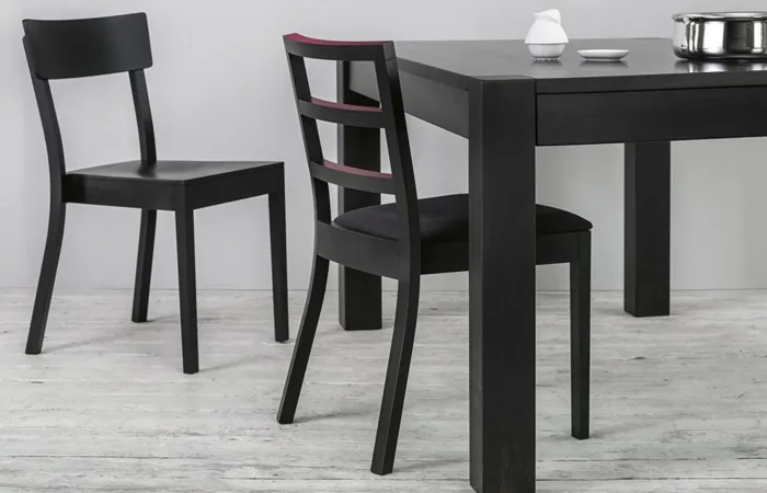 bergamo chair with table black grain