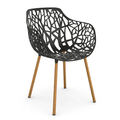 Forest Dining armchair Iroko Black