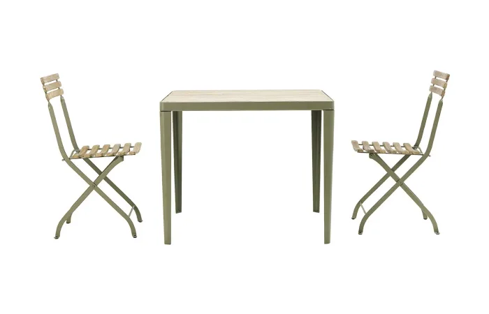 Laren Dining Table Square with Laren Fold Up Chair