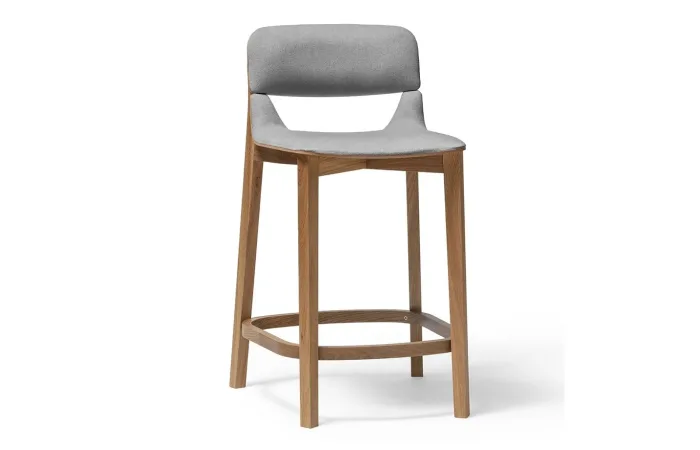 Leaf barstool with backrest upholstery 1