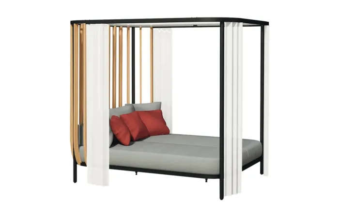 Swing Alcove Lounge Bed with Curtains