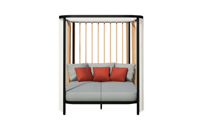 Swing Alcove Lounge Bed with Curtains