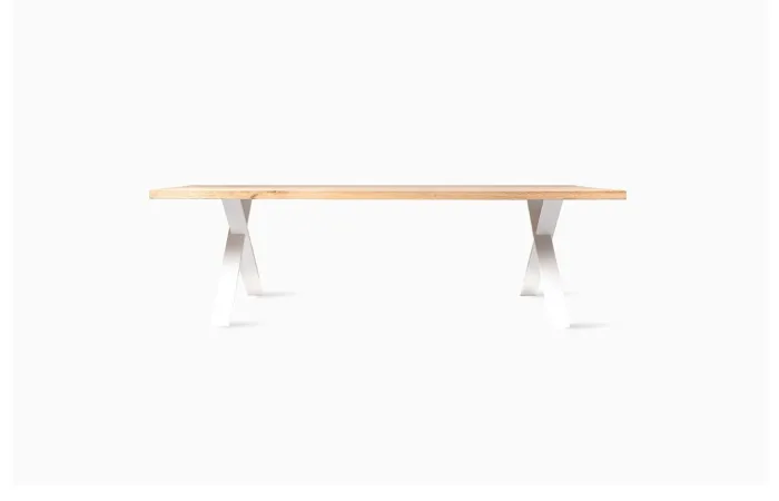 Achille dining table X base white